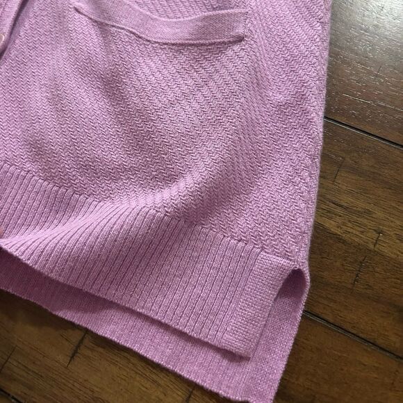 Talbots Petites Lavender V Neck Cardigan Sweater Size Small - Picture 4 of 9